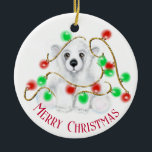 Décoration En Céramique Petit bébé ours polaire de Noël, petit ours de Pèr<br><div class="desc">Joyeuses fêtes ! Eclairer n'importe quelle chambre avec cet adorable aide Père Noël - - - mignon bébé blanc ours polaire! (oeuvre originale) - personnalisable !</div>