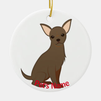 Décoration En Céramique Petit Chihuahua Brown