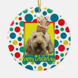 Décoration En Céramique Petit gâteau d'anniversaire - GoldenDoodle