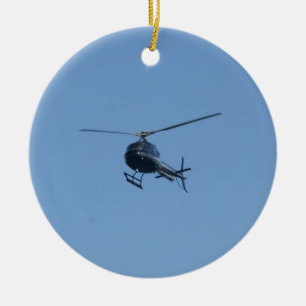 Décoration En Céramique Petit hélicoptère noir