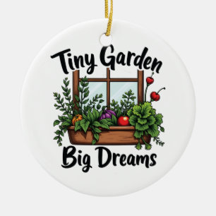 Décoration En Céramique Petit Jardin Gros Rêves Plante Jardinage Motivatio