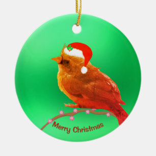 Décoration En Céramique Petit oiseau de Noël