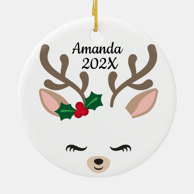 Décoration En Céramique Petit renne personnel (Dos)