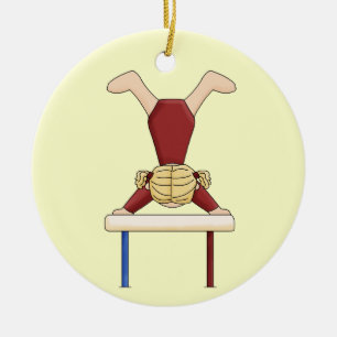 Décoration En Céramique Petite gymnaste sur poutre d'équilibre
