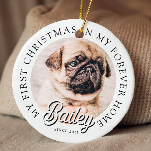 Décoration En Céramique Pet's My First Christmas In Forever Home Modern