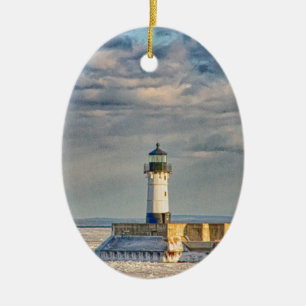 Décoration En Céramique Phare de Duluth Harbour North Breakwater