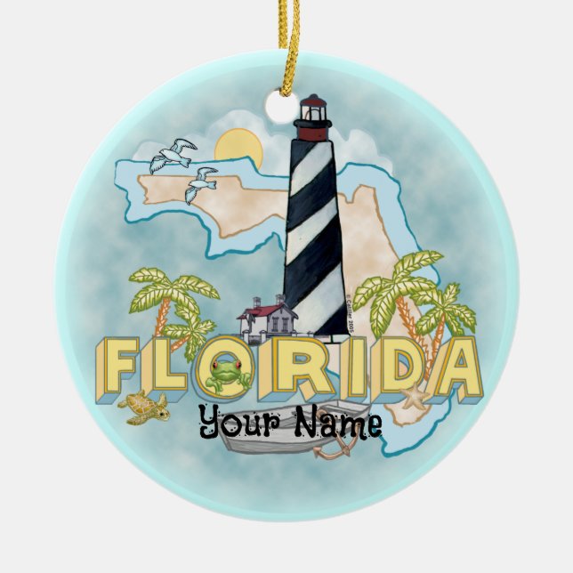 Décoration En Céramique Phare de Floride (Devant)