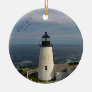 Décoration En Céramique Phare de Pemaquial Point Pittoresque Coastal Maine