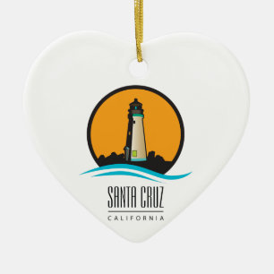 Décoration En Céramique Phare de Père Noël Cruz en Californie