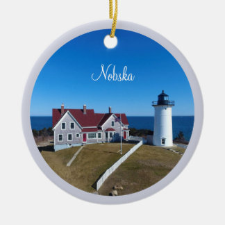 Décoration En Céramique Phare Nobska Cape Cod Noël