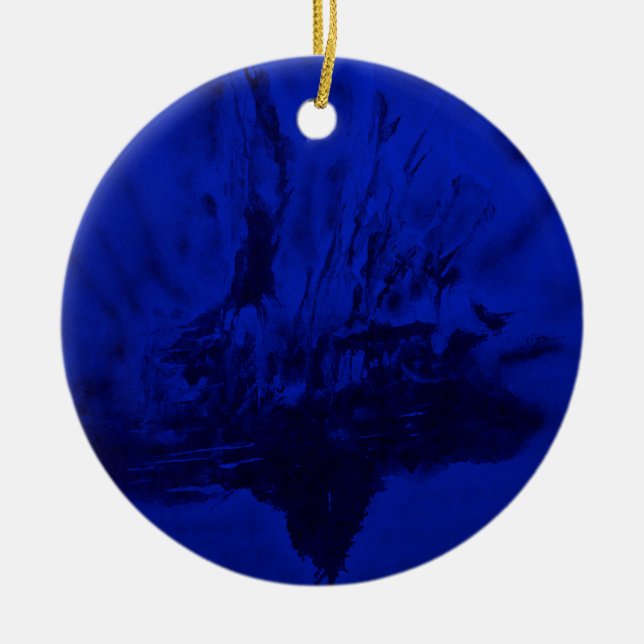 Décoration En Céramique Phoenix se levant dans le bleu de minuit (Devant)