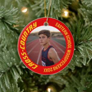 Décoration En Céramique Photo 2 faces personnalisable Sports Cross-Country