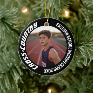 Décoration En Céramique Photo 2 faces personnalisable Sports Cross-Country