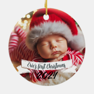 Décoration En Céramique Photo bébé Robins mignons de Noël