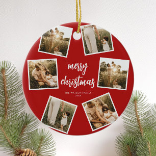 Décoration En Céramique Photo Collage Joyeux Noël