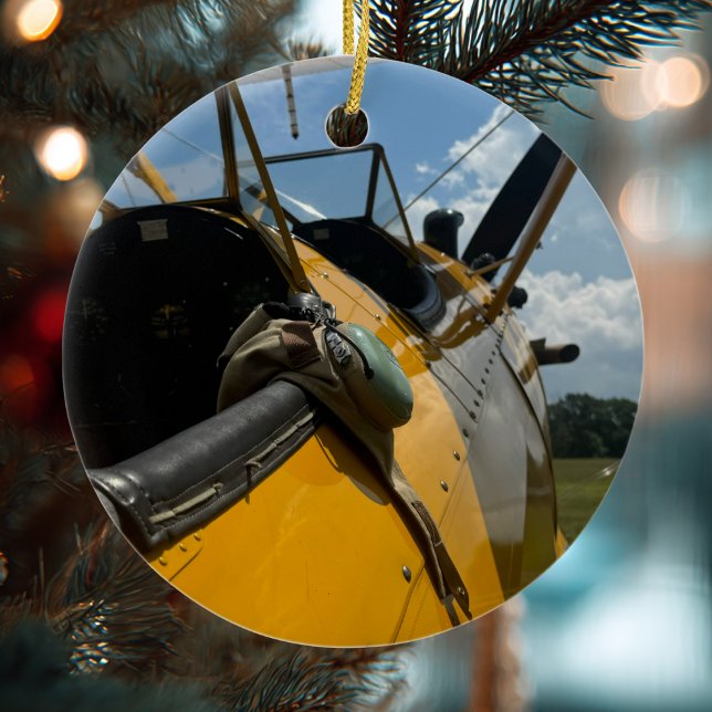 Décoration En Céramique Photo d'avion d'aviation Noël Cer personnalisé (Créateur téléchargé)