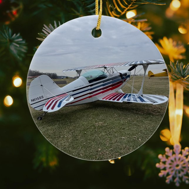 Décoration En Céramique Photo d'avion d'aviation Noël Cer personnalisé (Créateur téléchargé)
