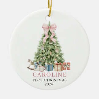 Décoration En Céramique Photo de bébé fille rose avec noeud pour le premie