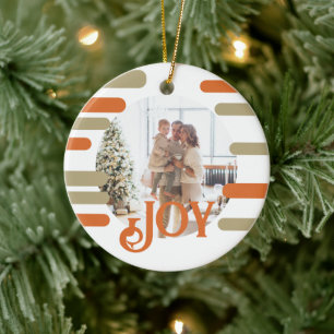 Décoration En Céramique Photo de bloc moderne Noël personnalisé