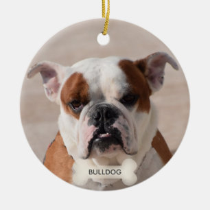 Décoration En Céramique Photo de chien Boxer Bulldog personnalisé