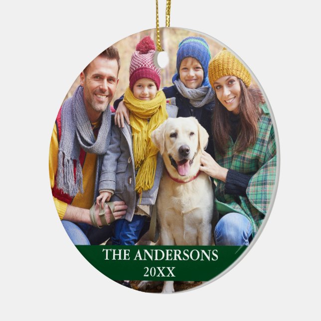 Décoration En Céramique Photo de famille verte (Gauche)