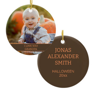 Décoration En Céramique Photo de Halloween grand-parent petit-enfant