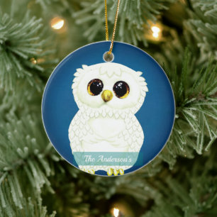 Décoration En Céramique Photo de hibou oiseau personnalisé sur mesure