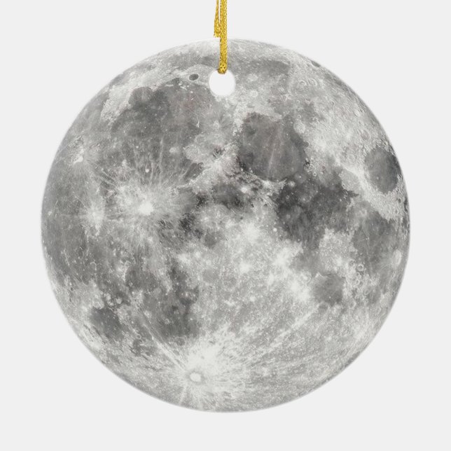 Décoration En Céramique Photo de la lune (Dos)
