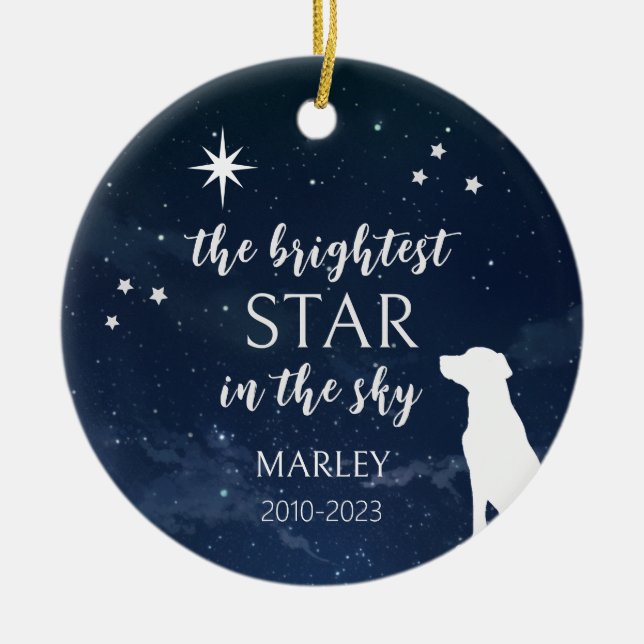 Décoration En Céramique Photo de memorial de chien fantaisiste (Devant)