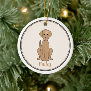 Décoration En Céramique Photo de Noël Chien Labrador Mignon