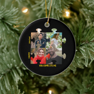 Décoration En Céramique Photo de pièce de puzzle personnalisée Vous me com