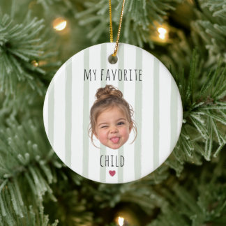 Décoration En Céramique Photo de visage personnalisé de l'enfant préféré d