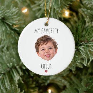 Décoration En Céramique Photo de visage personnalisé de l'enfant préféré d