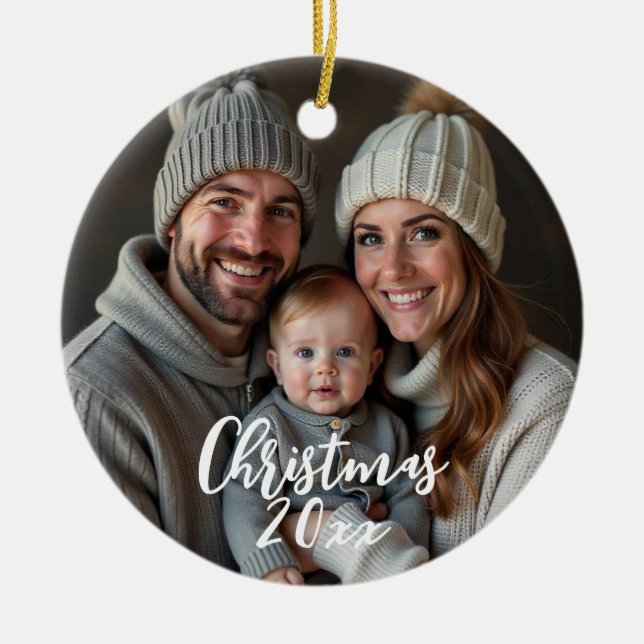 Décoration En Céramique photo d'hiver du flacon de neige (Devant)