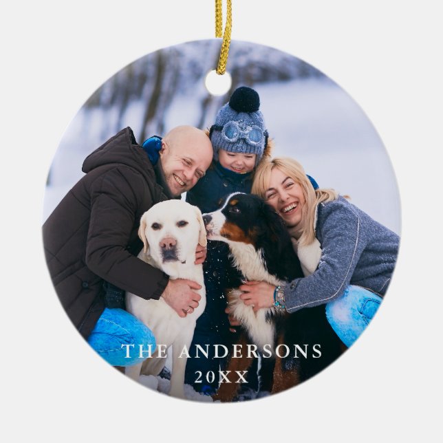 Décoration En Céramique Photo famille Noël (Devant)