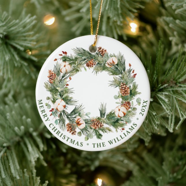 Décoration En Céramique PHOTO Festif Pine Cônes Noël (Arbre)