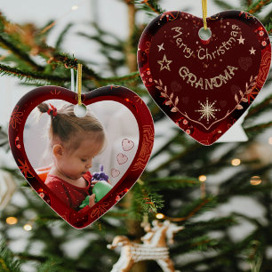 Décoration En Céramique Photo grand-mère personnalisée