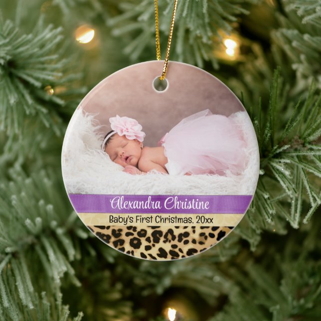 Décoration En Céramique Photo Leopard double face 2 photo Baby First (Arbre)