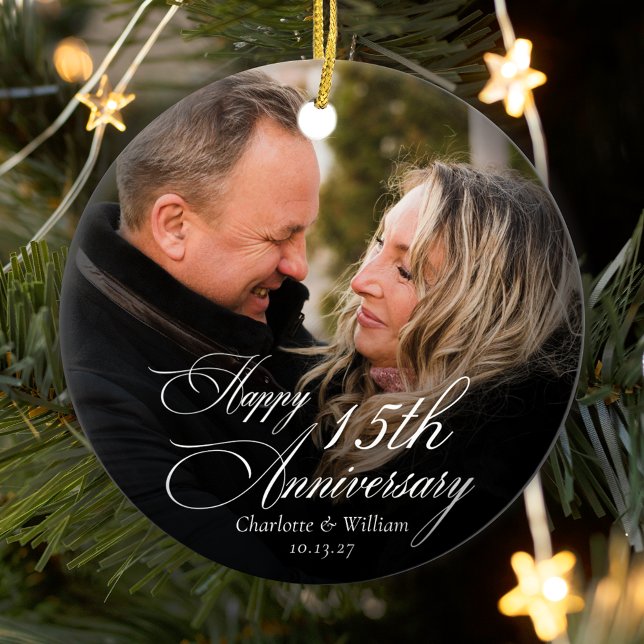 Décoration En Céramique Photo Mariage de l'anniversaire personnalisé (Créateur téléchargé)