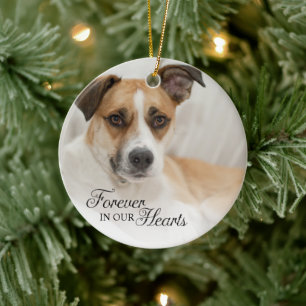 Décoration En Céramique Photo Memorial Dog pour toujours dans nos coeurs N