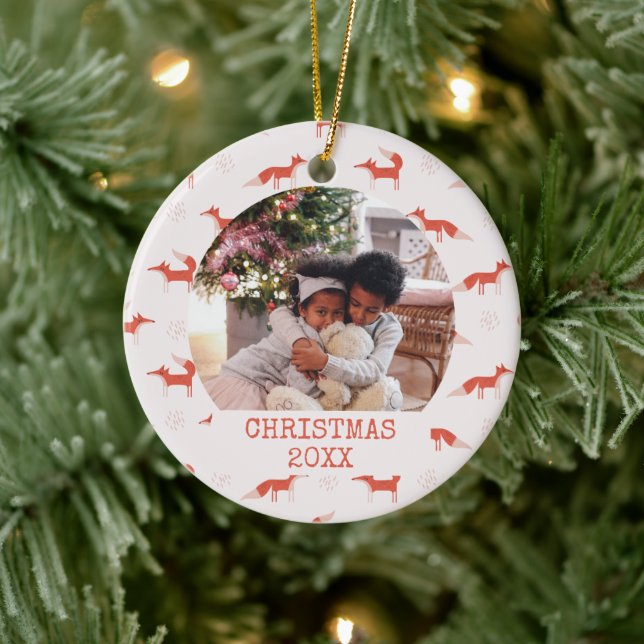 Décoration En Céramique Photo Modern Fox Motif Noël (Arbre)