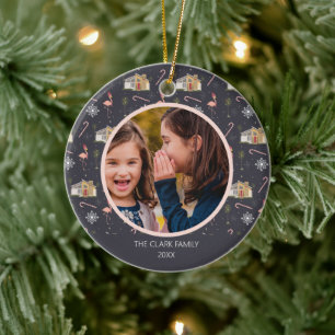 Décoration En Céramique Photo Palmier de la Maison de Noël du milieu du s