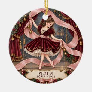 Décoration En Céramique Photo personnalisé de Clara dans le rôle de ballet