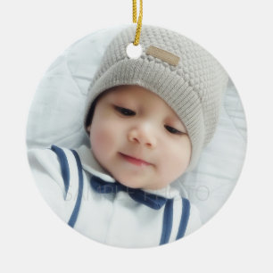 Décoration En Céramique Photo personnalisée avec Monogramme