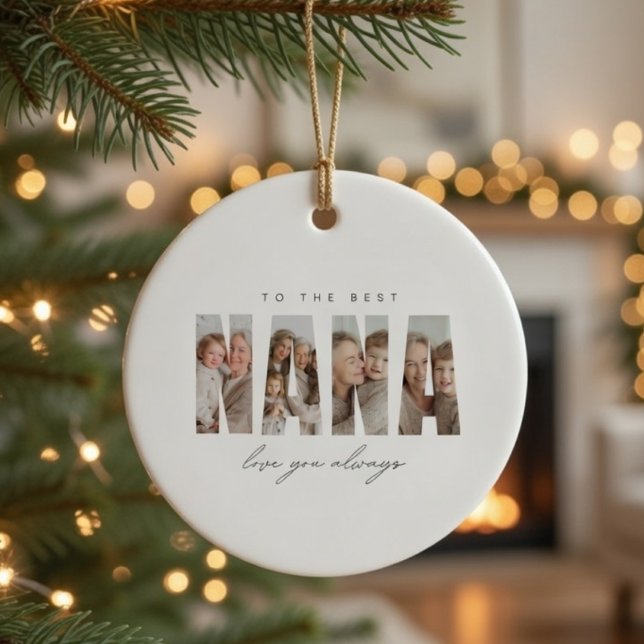 Décoration En Céramique Photo personnalisée de NANA pour Noël sur mesure (Créateur téléchargé)