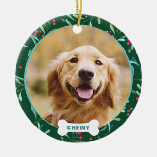 Décoration En Céramique Photo personnalisée de Noël pour animaux de compag