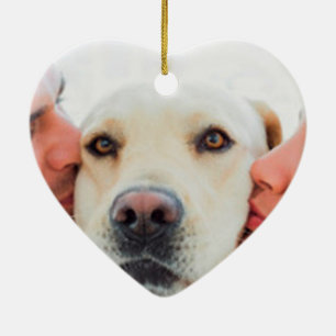 Décoration En Céramique Photo personnalisée du couple de coeur rouge Nom M