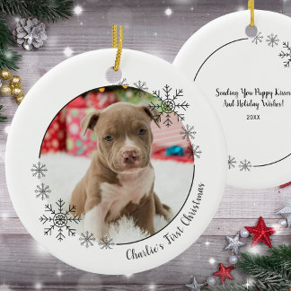 Décoration En Céramique Photo Pet's First Christmas