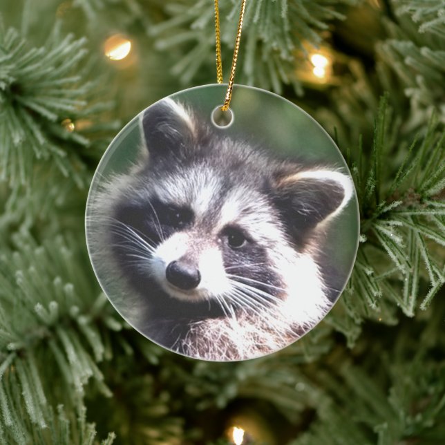 Décoration En Céramique Photo Raccoon personnalisée (Arbre)