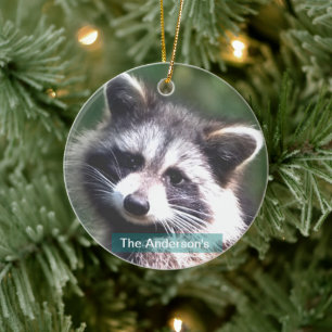Décoration En Céramique Photo raccoon personnalisée